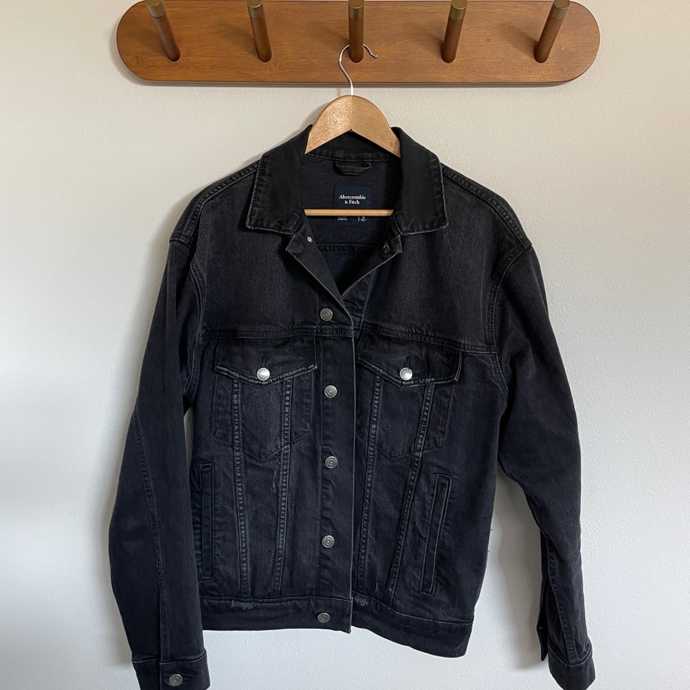Black denim jacket
